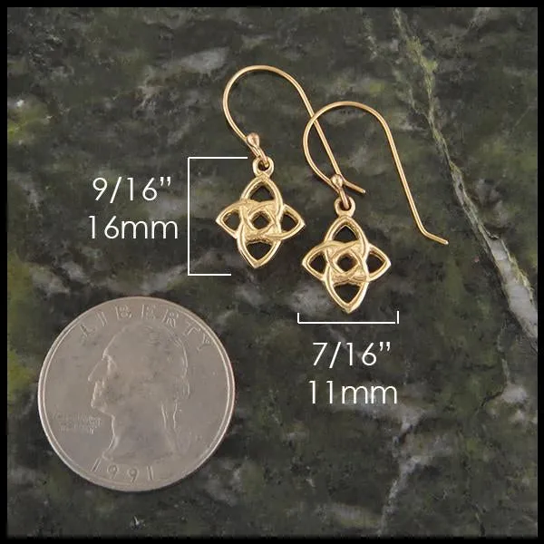 Celtic Threader Earrings in Gold