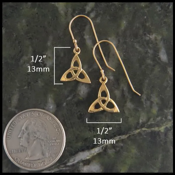 Celtic Threader Earrings in Gold