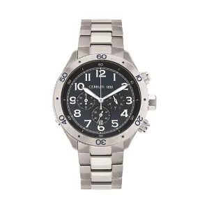 Cerruti Men's Watch Stainless Steel Case With Blue Dial & Stainless Steel Metal Bracelet