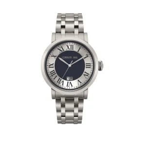 Cerruti Men's Watch Stainless Steel Case With Blue Dial & Stainless Steel Metal Bracelet