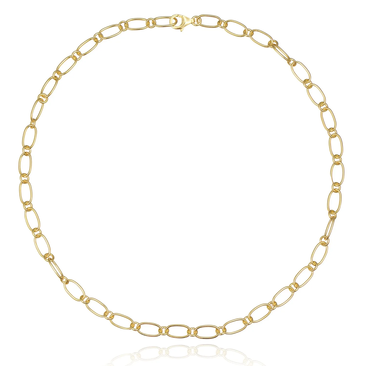Chain Link Layering Necklace [18K Gold Plated .925]