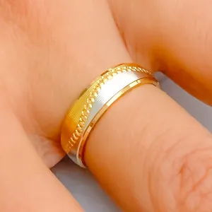 Charming Two - Tone 21k Gold Band
