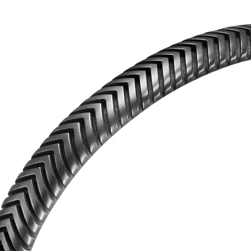 Chevron Cuff in Titanium, 8mm, Size Medium