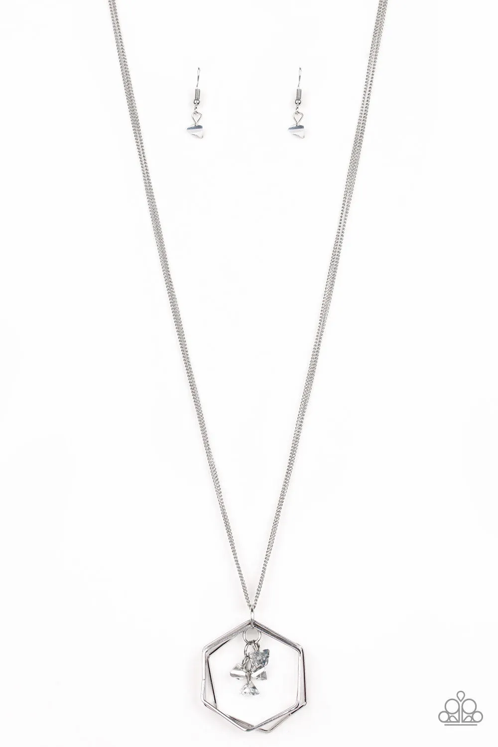 Chicly Geocentric Silver Necklace