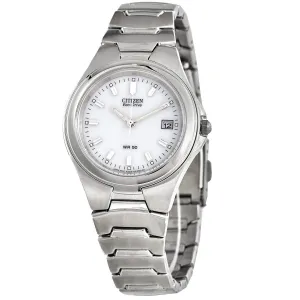 Citizen Eco-Drive White Dial Stainless Steel 35mm Watch BM0530-58A