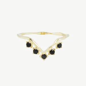 Cleo Ring in Black Spinel