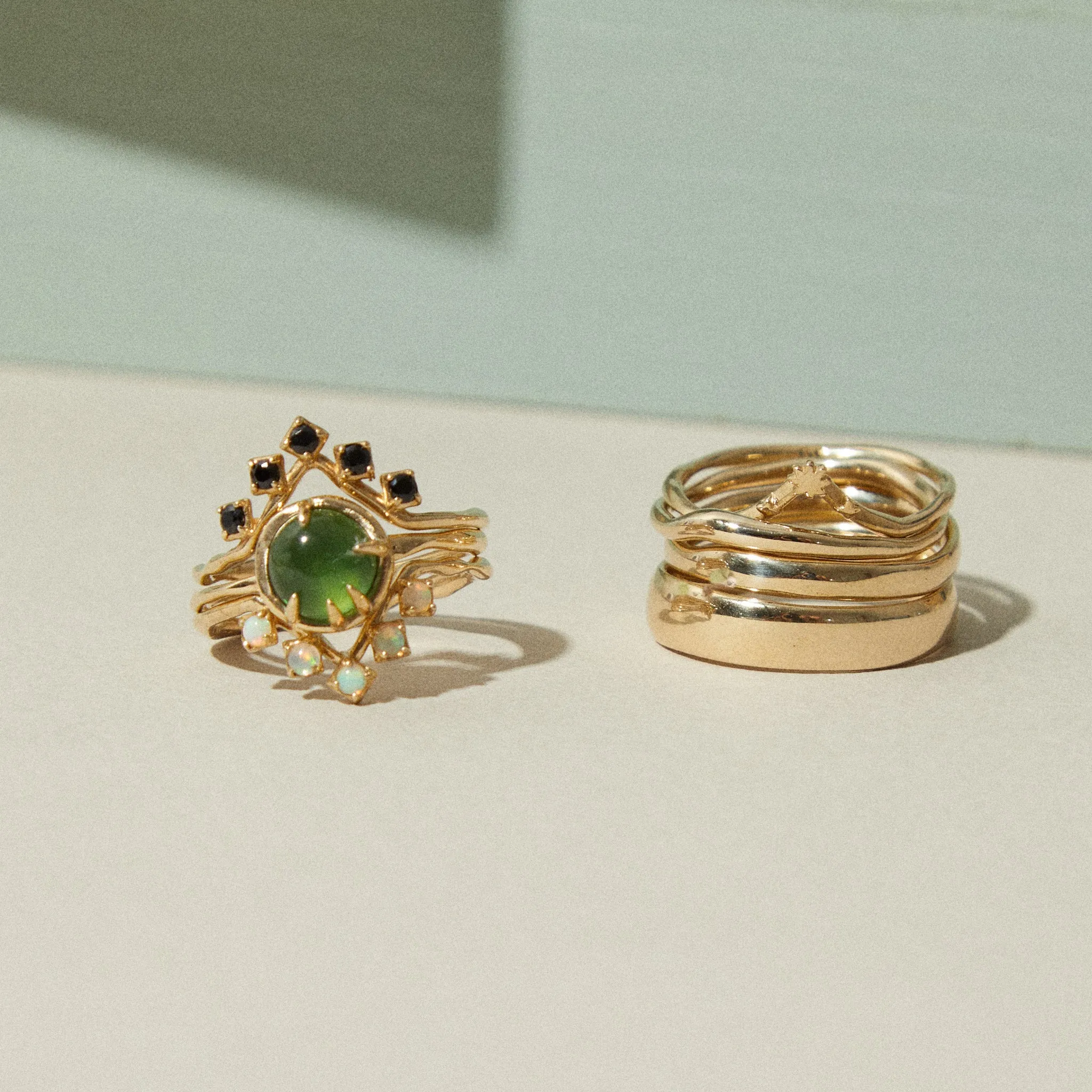 Cleo Ring in Black Spinel