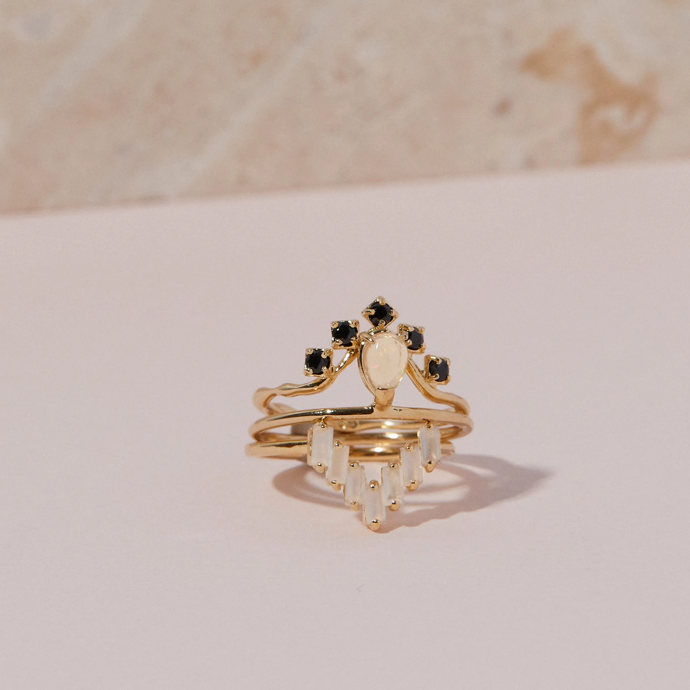 Cleo Ring in Black Spinel
