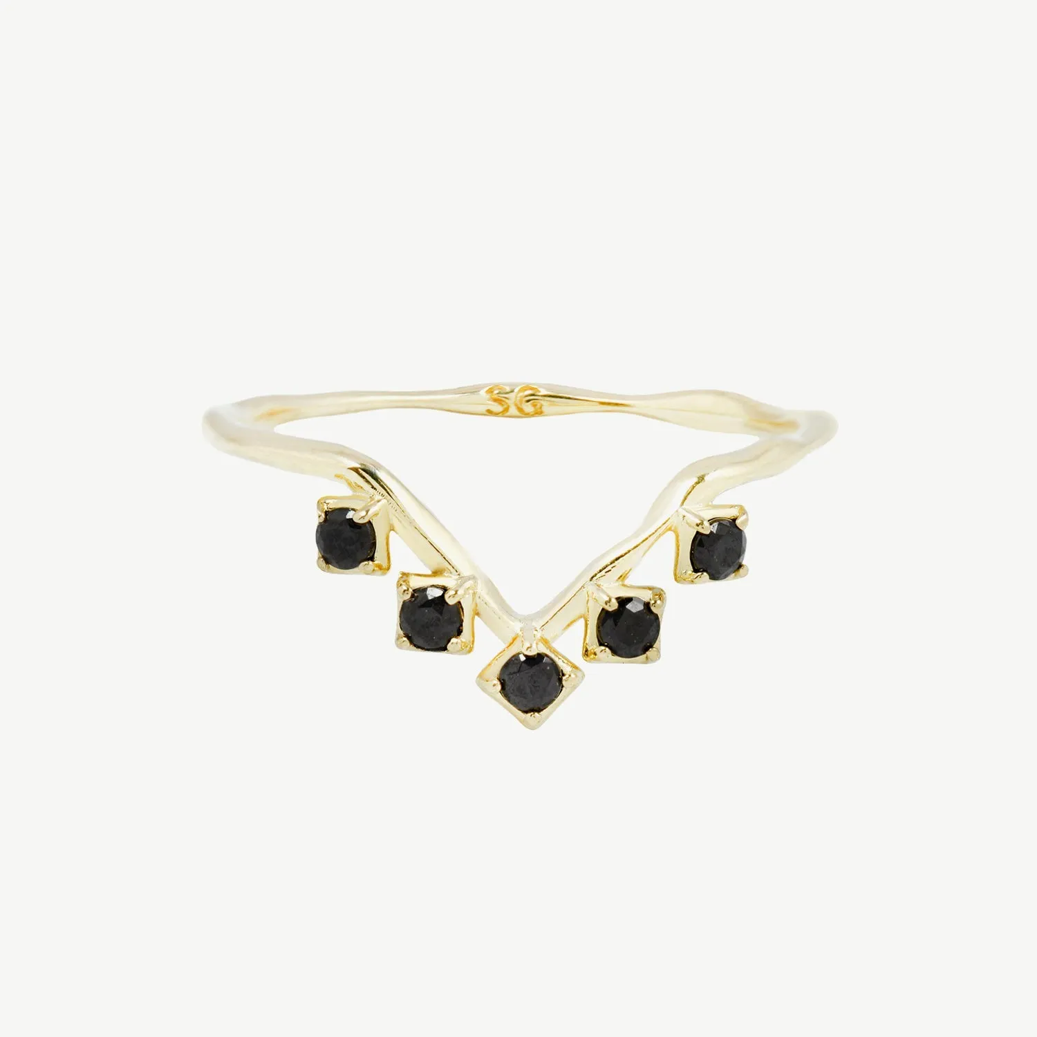 Cleo Ring in Black Spinel