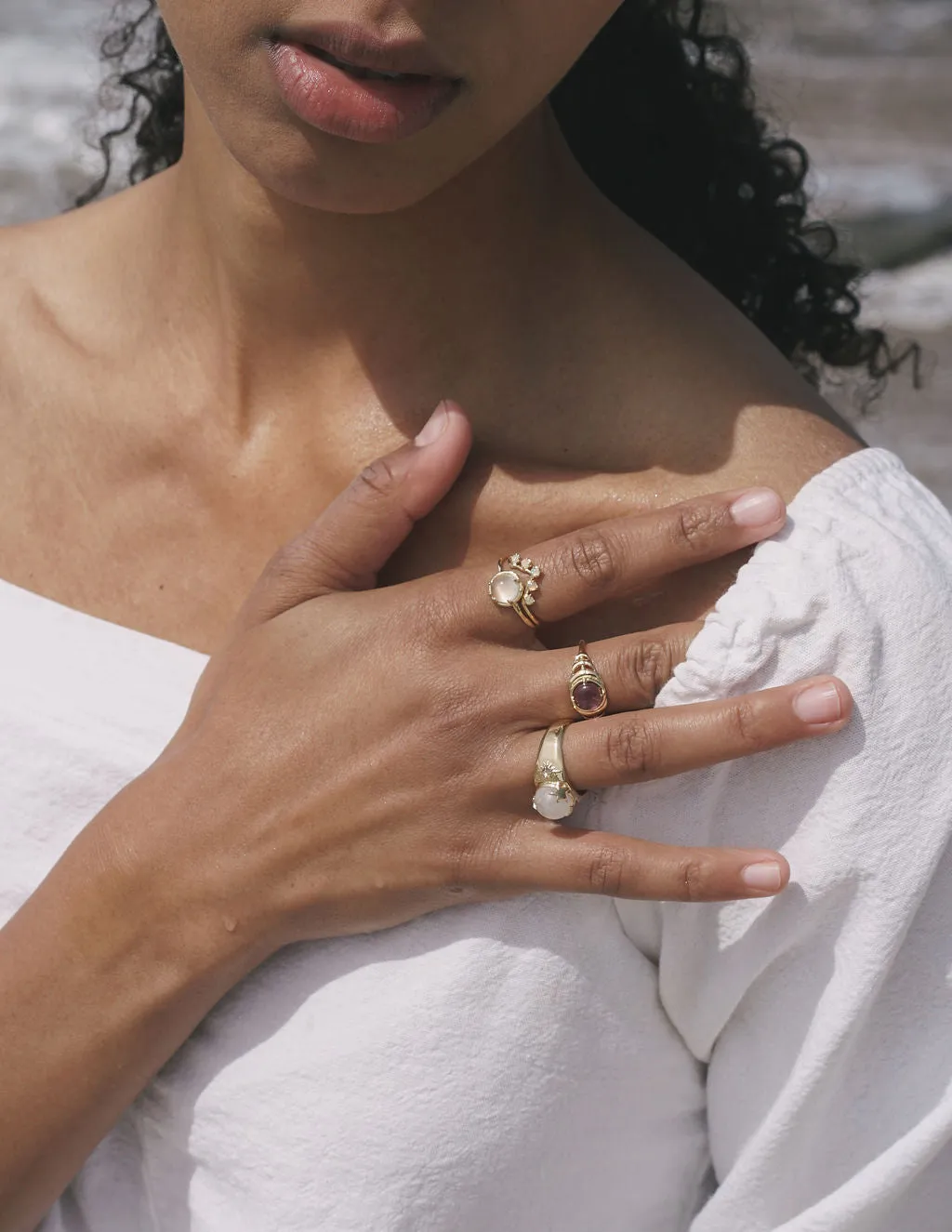 Cleo Ring in Moonstone
