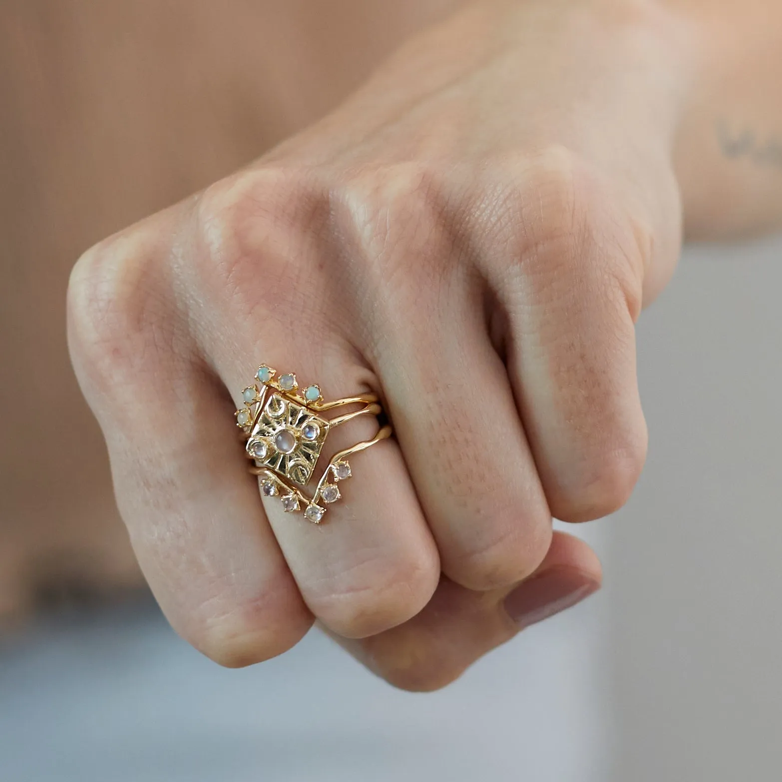 Cleo Ring in Moonstone