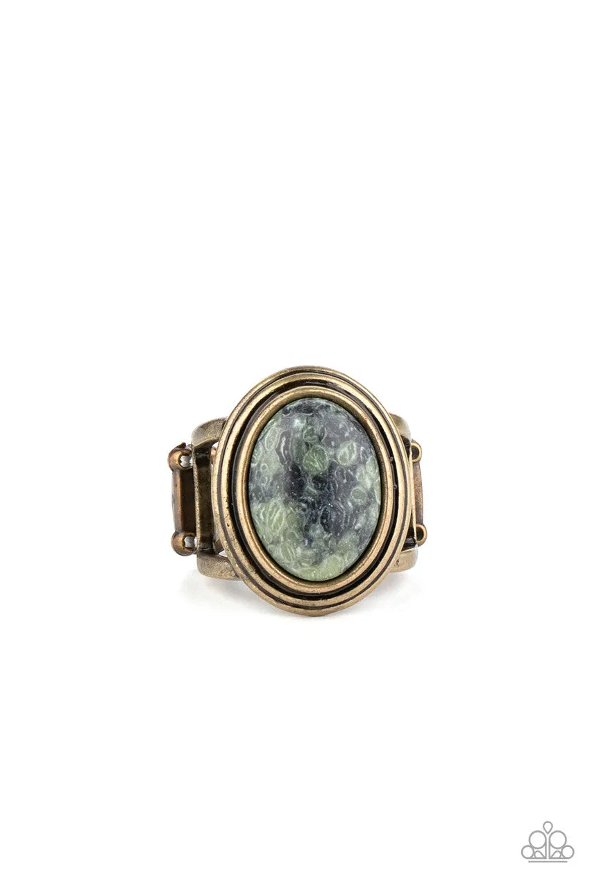 Cliff Dweller Demure Green Paparazzi Ring