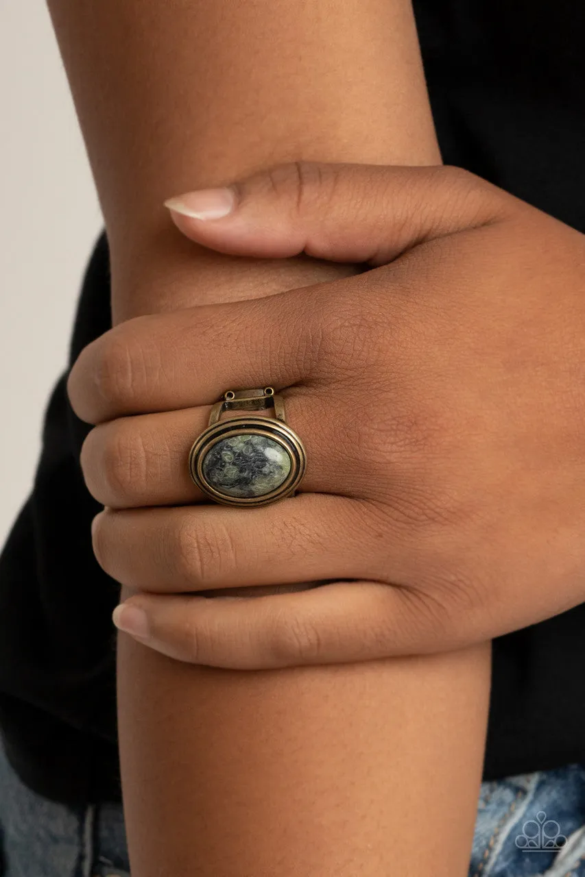 Cliff Dweller Demure Green Paparazzi Ring