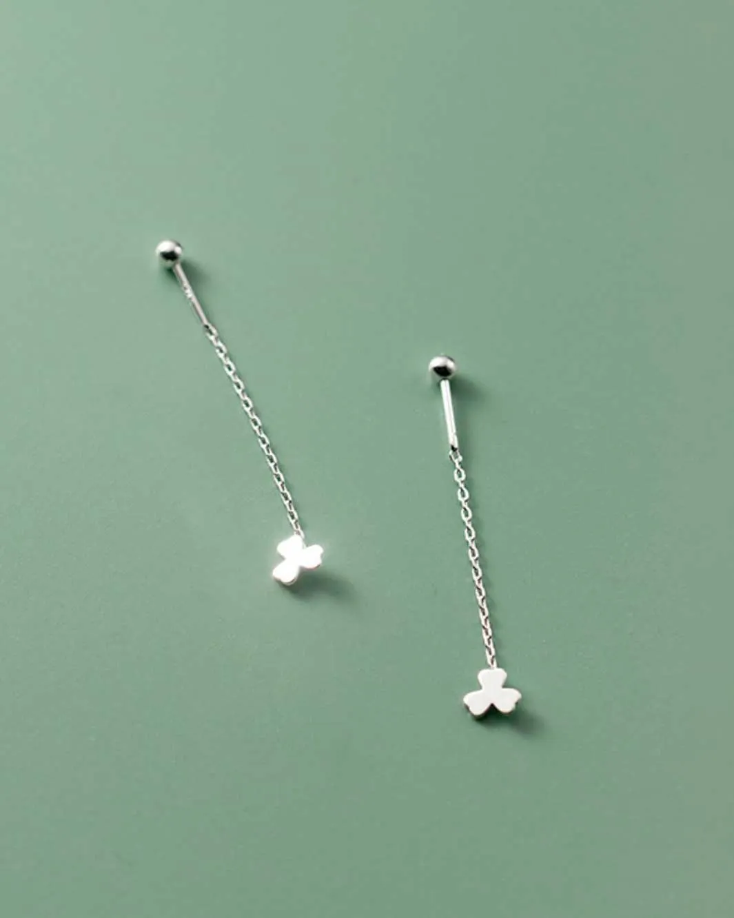 Clover Charm Threader Earrings