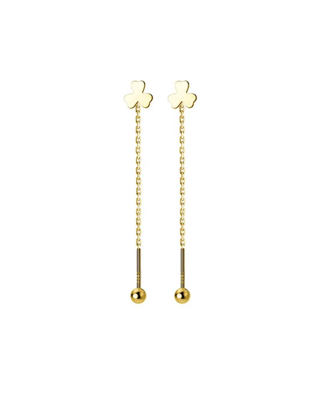 Clover Charm Threader Earrings