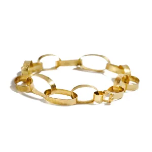 Concave Oval Link Bracelet