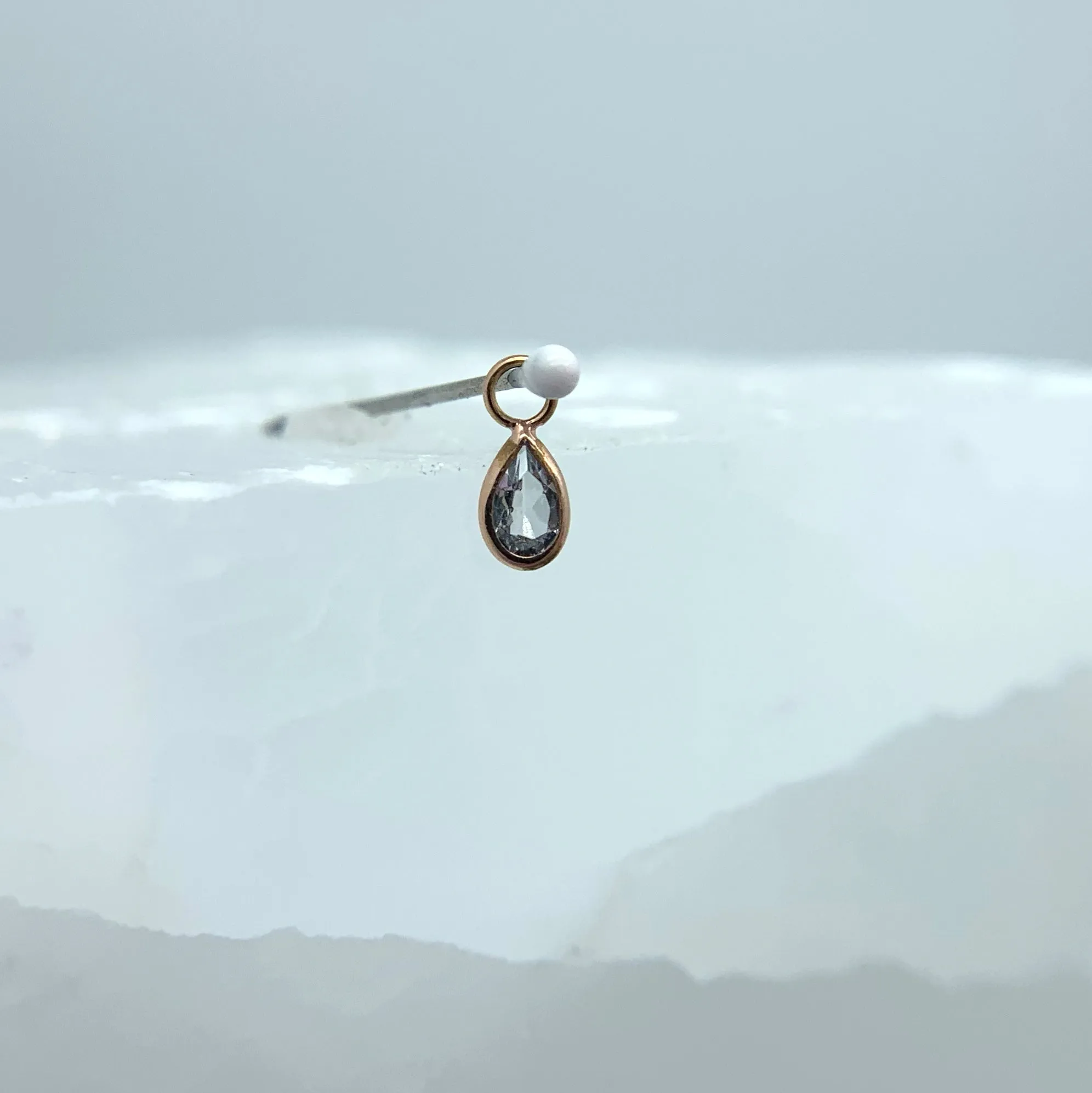 Concorde Teardrop Charm with White Topaz