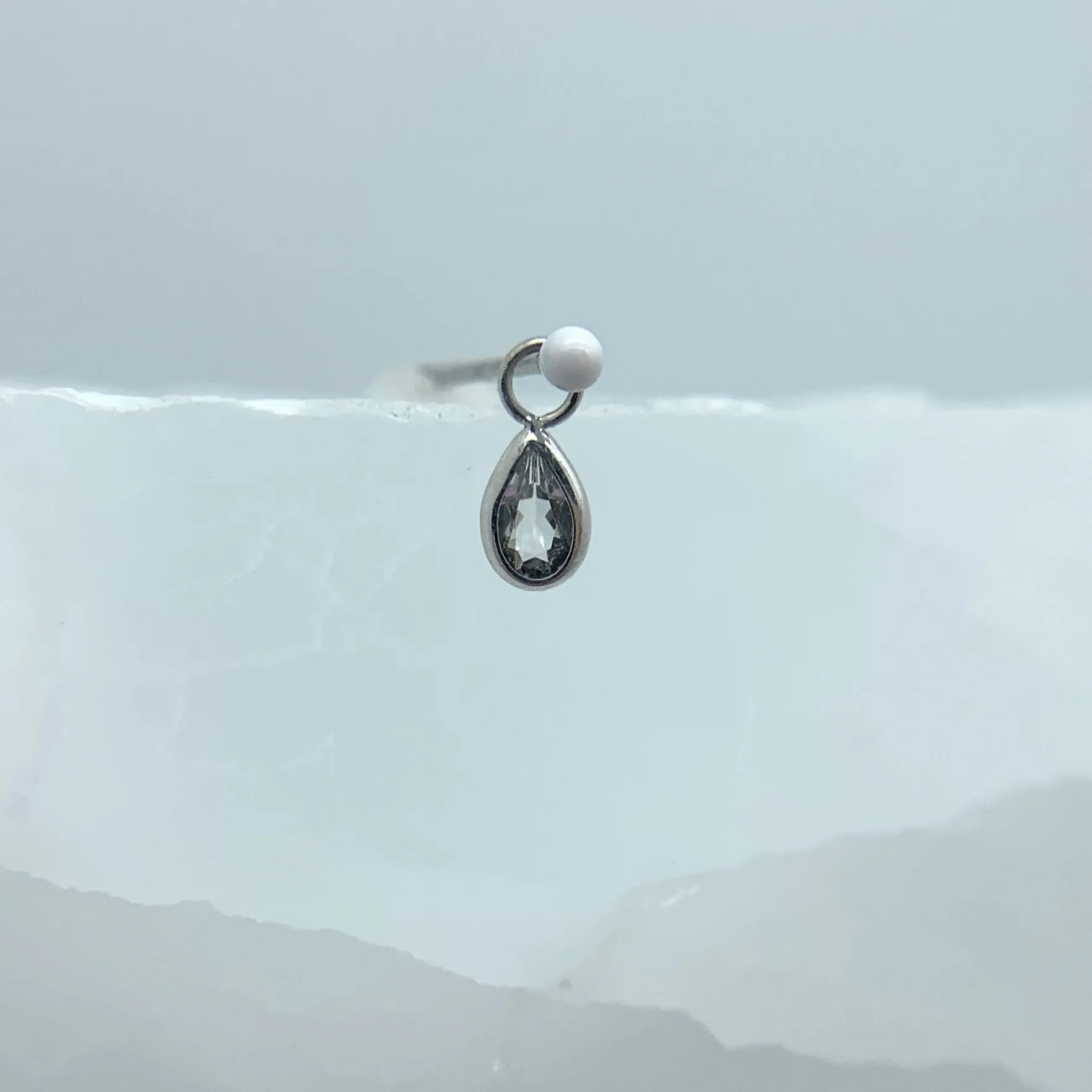 Concorde Teardrop Charm with White Topaz
