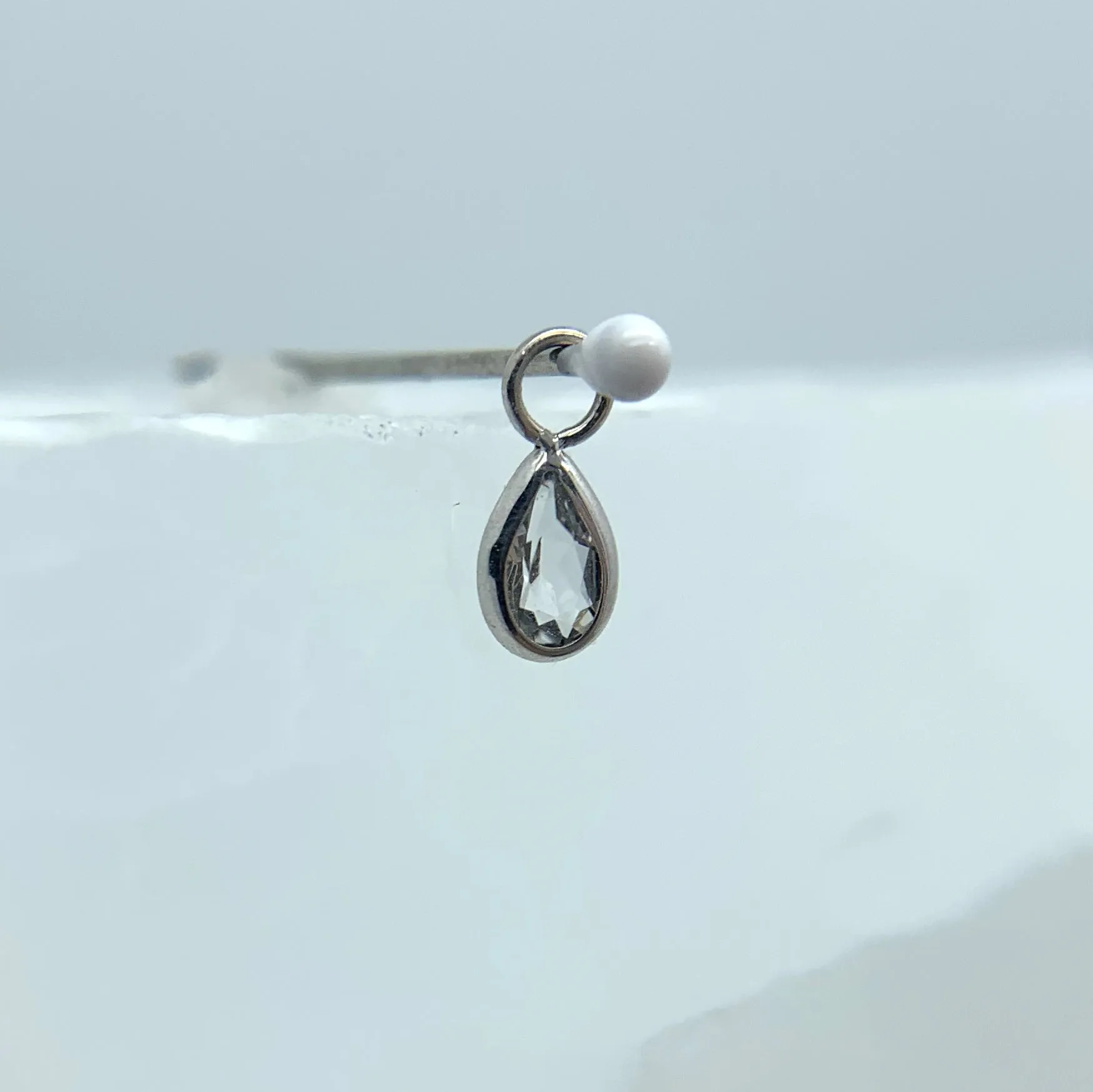 Concorde Teardrop Charm with White Topaz
