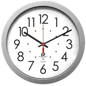 Contemporary Silver 14.5" Wall Clock
