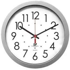 Contemporary Silver 14.5" Wall Clock