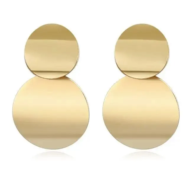 Copy of New Dazzling Small Disk Colourful Earrings For Women And Girls Acrylic Geometric Red Dangle Fashionable Unique Design Jewelry