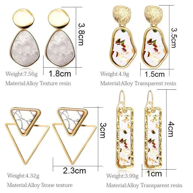 Copy of New Dazzling Small Disk Colourful Earrings For Women And Girls Acrylic Geometric Red Dangle Fashionable Unique Design Jewelry