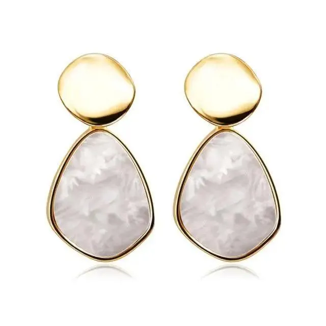 Copy of New Dazzling Small Disk Colourful Earrings For Women And Girls Acrylic Geometric Red Dangle Fashionable Unique Design Jewelry