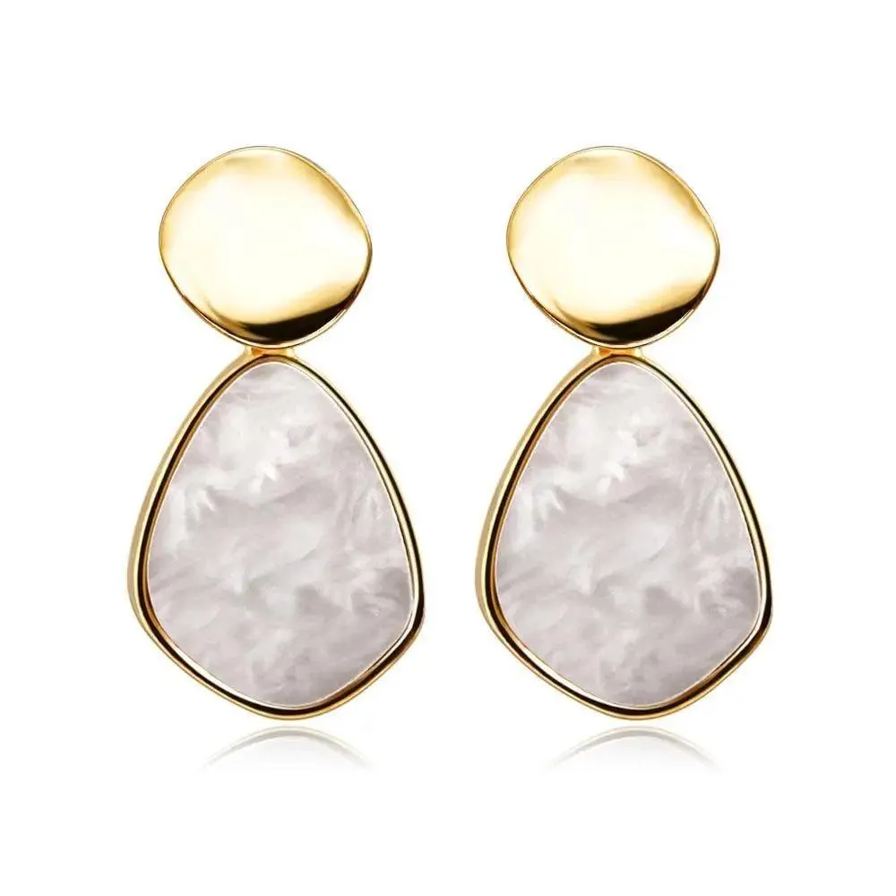 Copy of New Dazzling Small Disk Colourful Earrings For Women And Girls Acrylic Geometric Red Dangle Fashionable Unique Design Jewelry