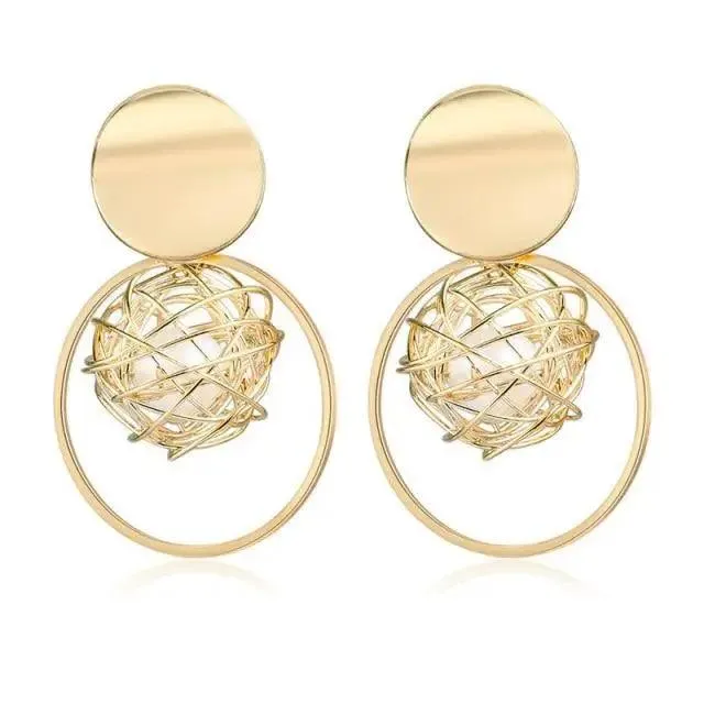 Copy of New Dazzling Small Disk Colourful Earrings For Women And Girls Acrylic Geometric Red Dangle Fashionable Unique Design Jewelry