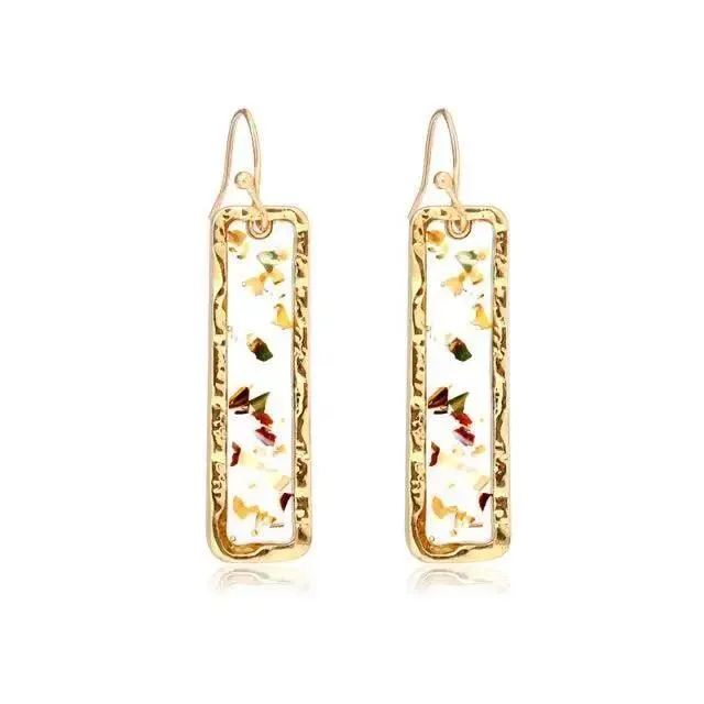 Copy of New Dazzling Small Disk Colourful Earrings For Women And Girls Acrylic Geometric Red Dangle Fashionable Unique Design Jewelry