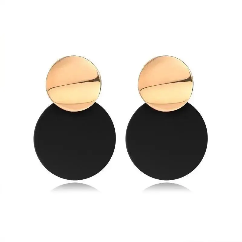Copy of New Dazzling Small Disk Colourful Earrings For Women And Girls Acrylic Geometric Red Dangle Fashionable Unique Design Jewelry