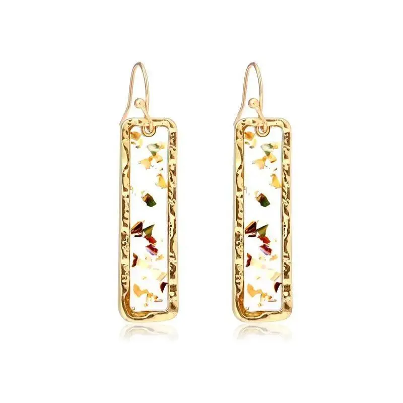 Copy of New Dazzling Small Disk Colourful Earrings For Women And Girls Acrylic Geometric Red Dangle Fashionable Unique Design Jewelry