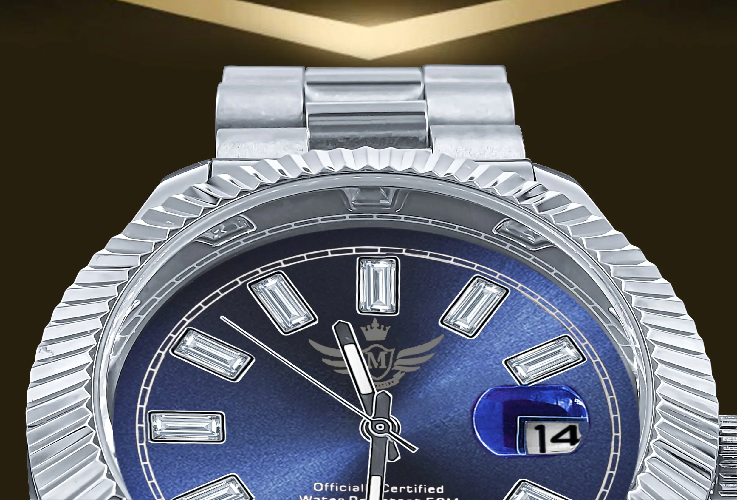 COSMIC STEEL AUTOMATIC CZ WATCH | 5628656