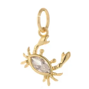 Crab Zircon Charm For Charm Bar & Charm Necklace