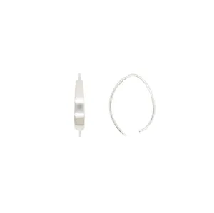 Crescent Earrings in Silver - 3/4" L