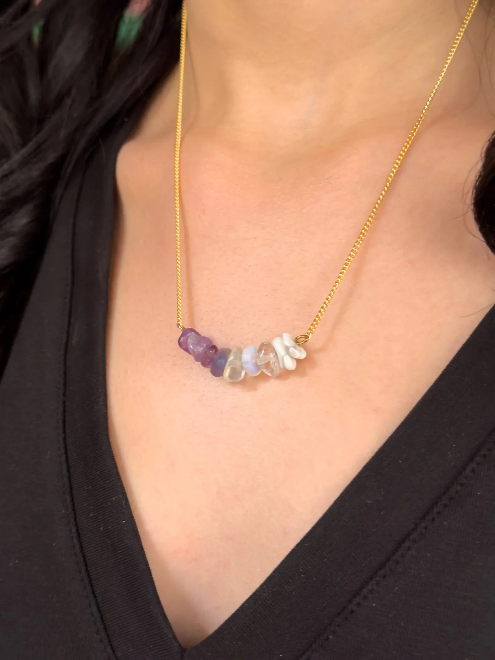 Crown Chakra Gemstone Necklace