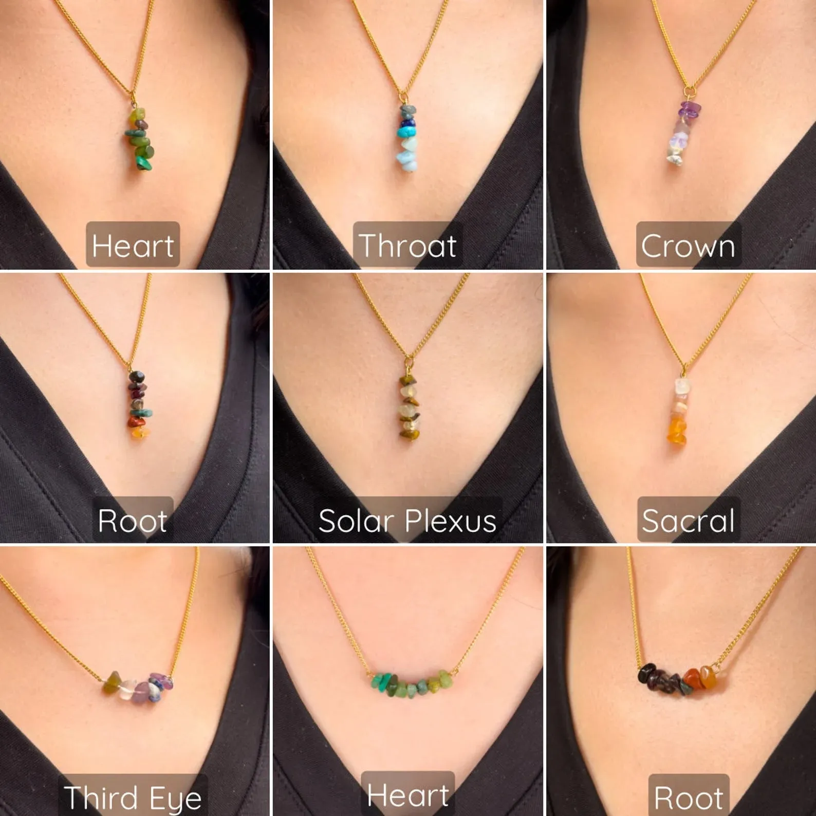 Crown Chakra Gemstone Necklace