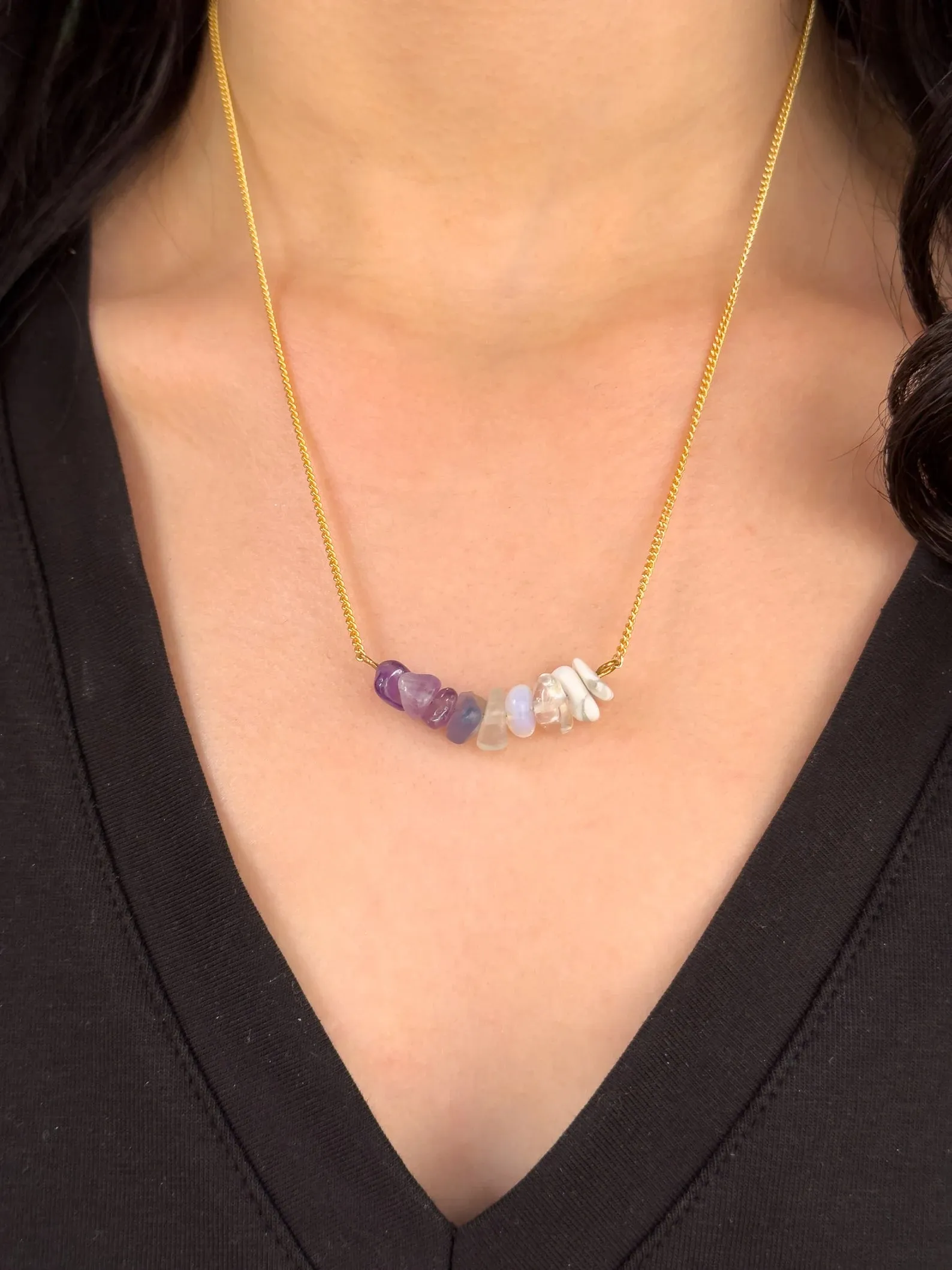 Crown Chakra Gemstone Necklace