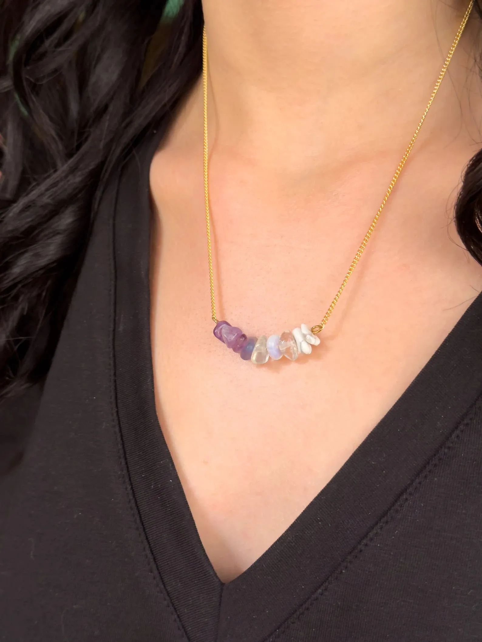 Crown Chakra Gemstone Necklace