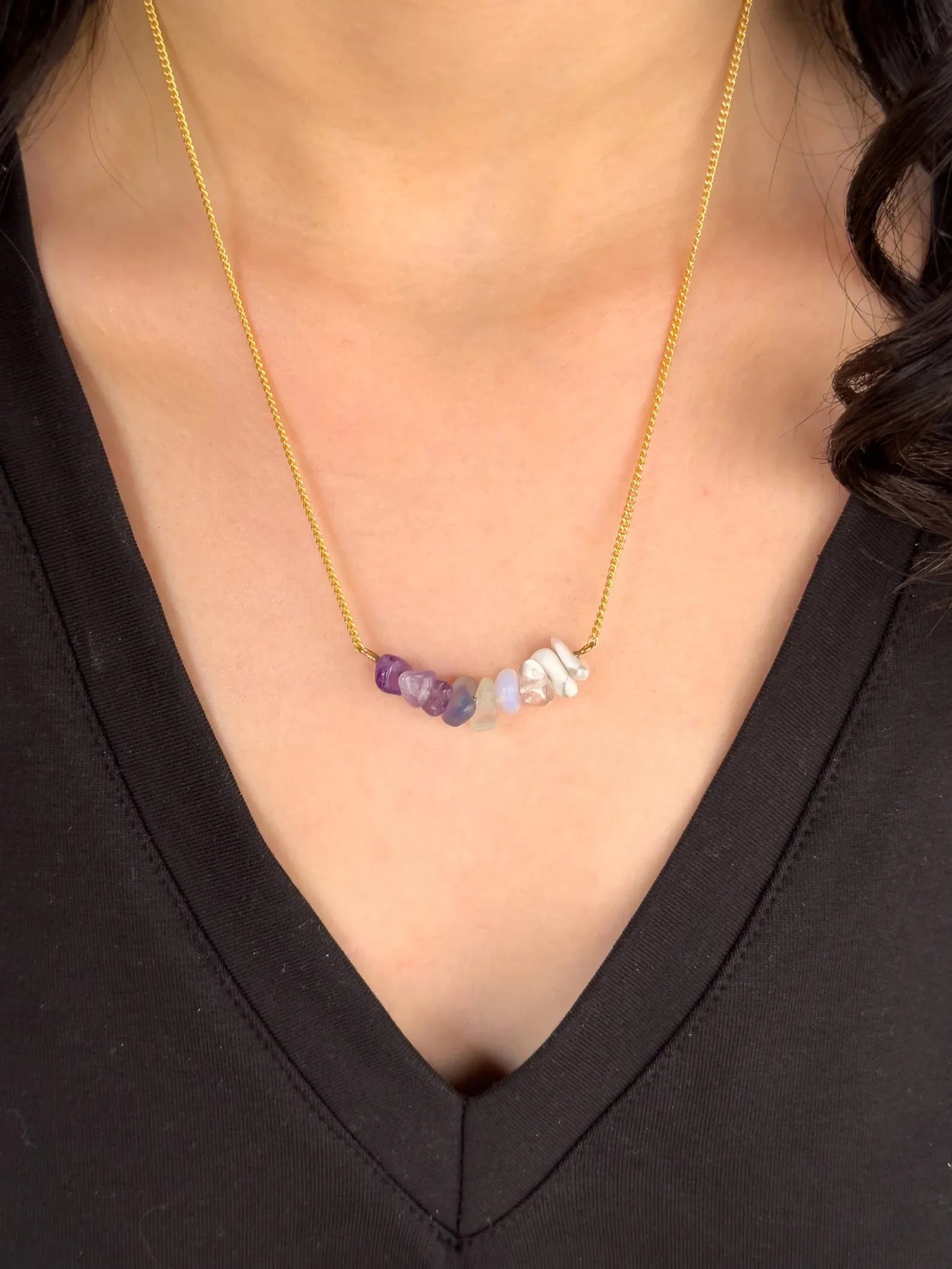 Crown Chakra Gemstone Necklace