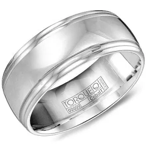 Crown Ring White Cobalt Wedding Band