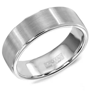Crown Ring White Cobalt Wedding Band