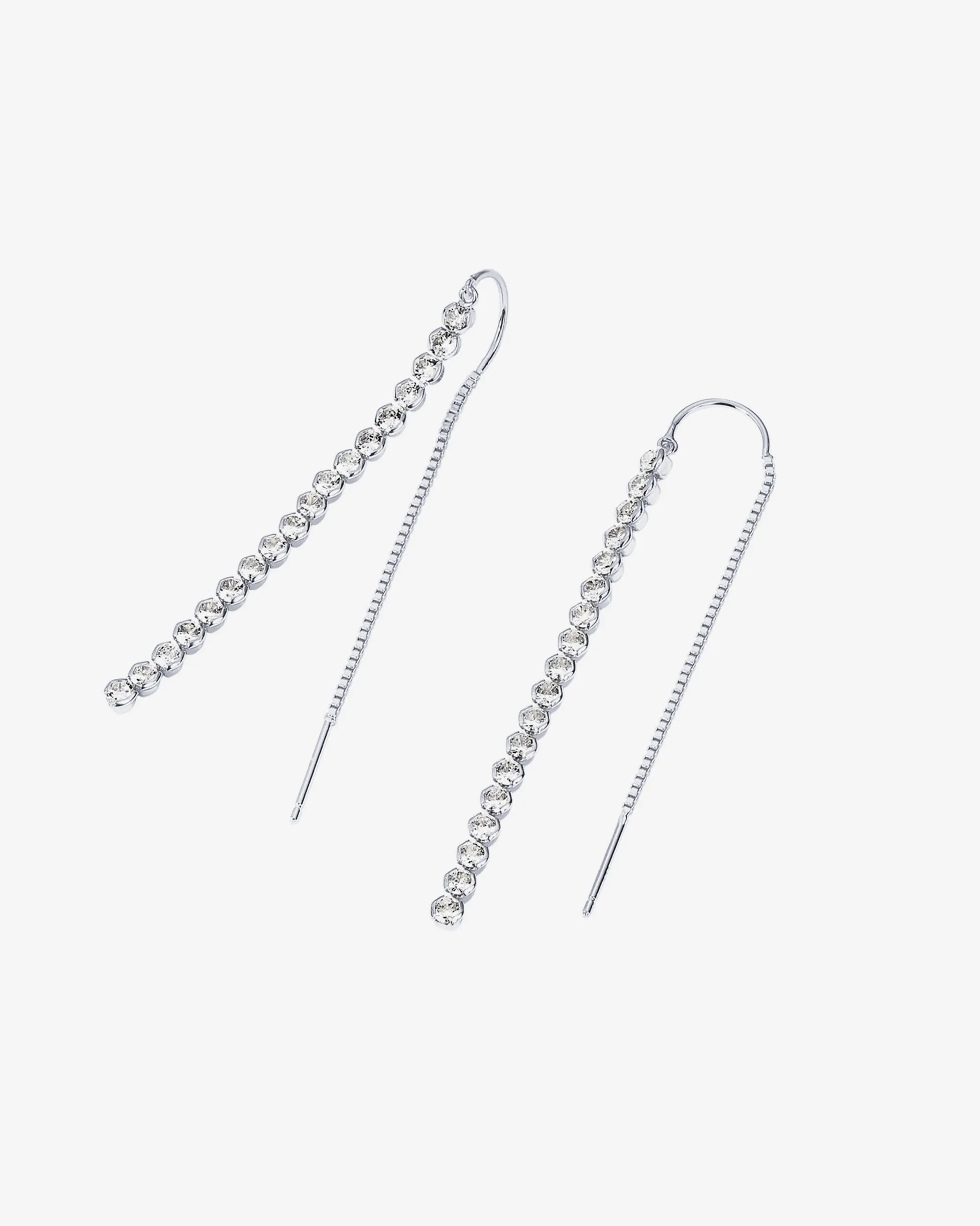 Cubic Zirconia Threader Earrings