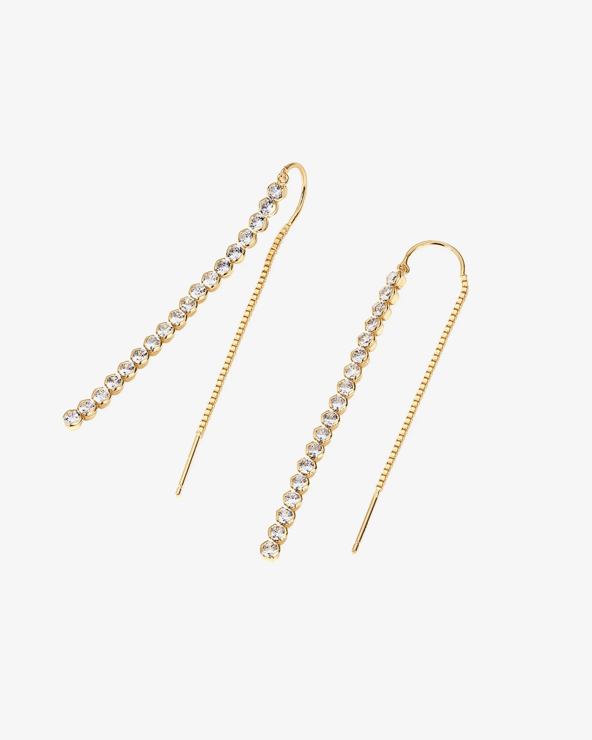 Cubic Zirconia Threader Earrings