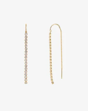 Cubic Zirconia Threader Earrings