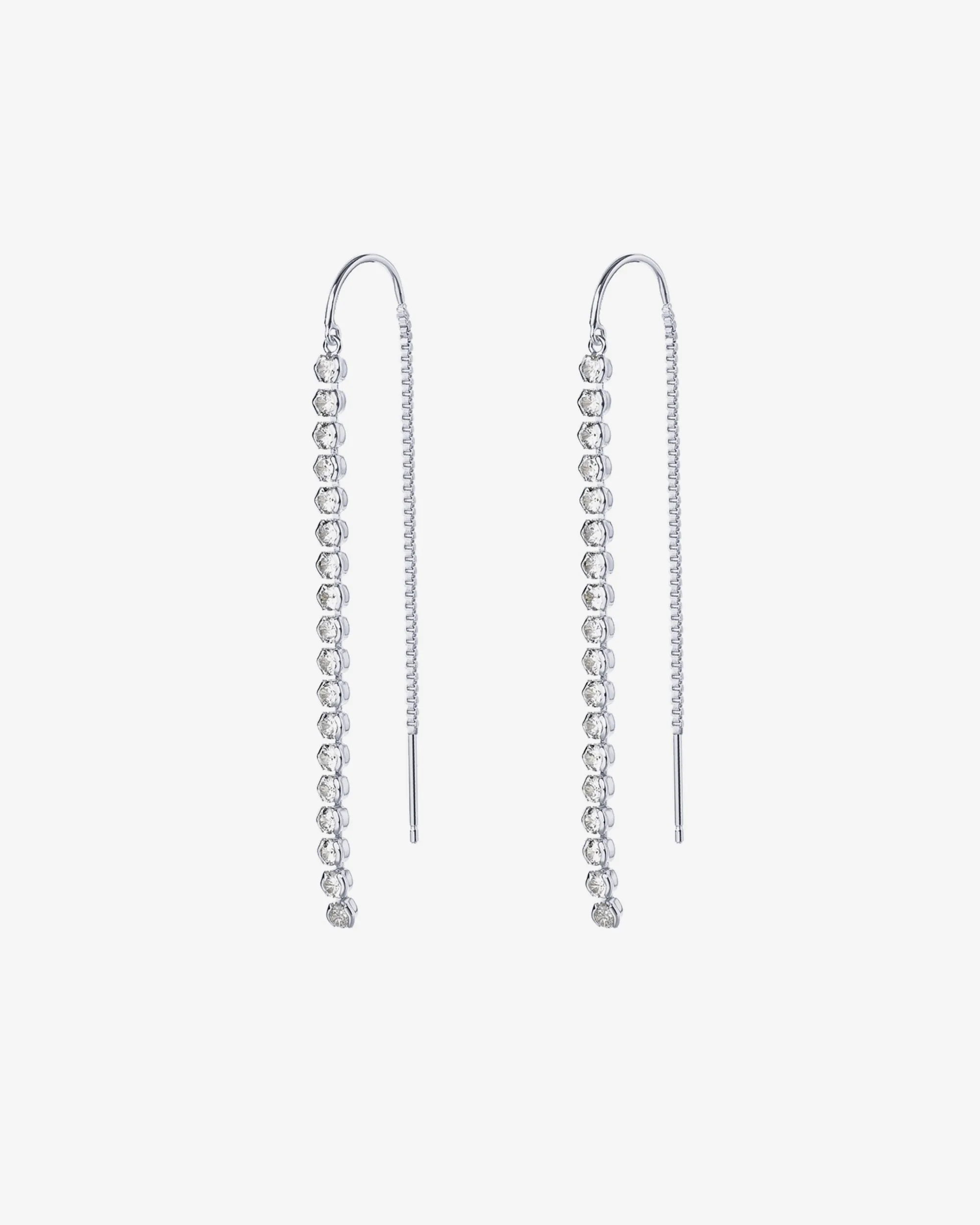 Cubic Zirconia Threader Earrings