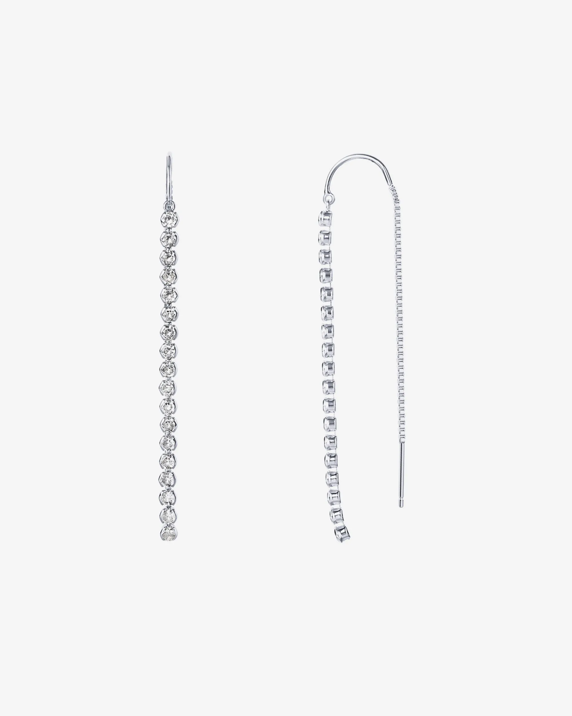 Cubic Zirconia Threader Earrings