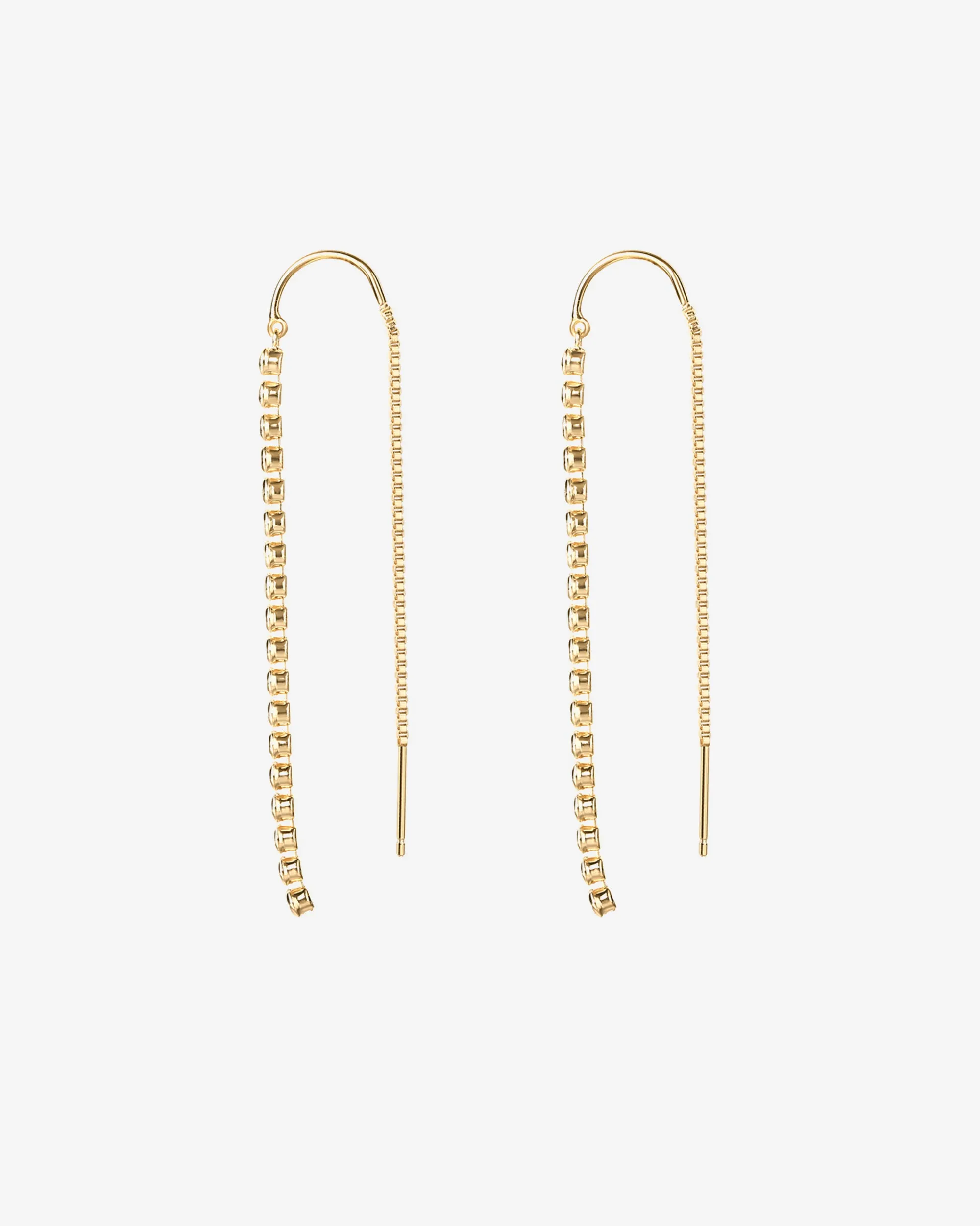 Cubic Zirconia Threader Earrings
