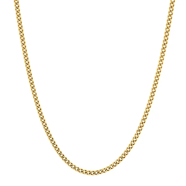 Curb Chain Necklace 14K Yellow Gold, 2.20mm (Ready To Ship)